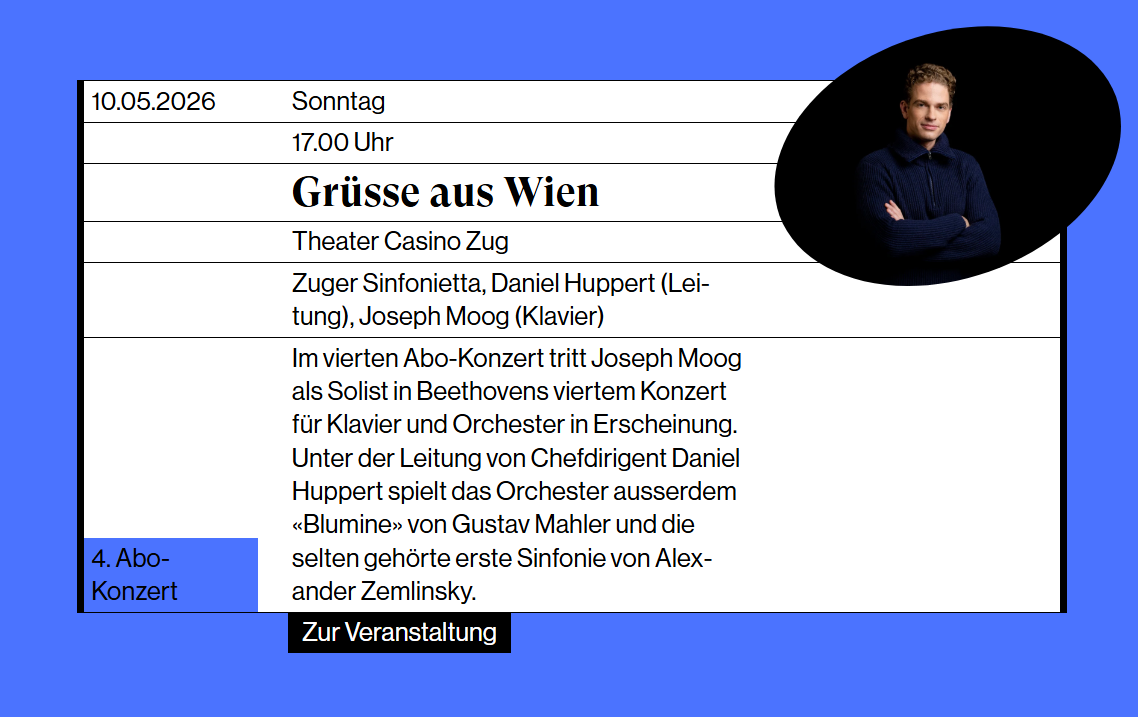 Zuger Sinfonietta — Klassik Abo Konzert